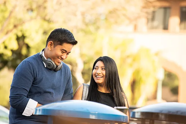 Two students talking