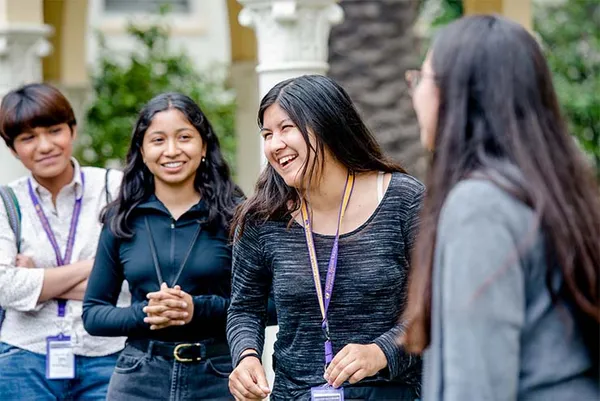students laughing at orientation